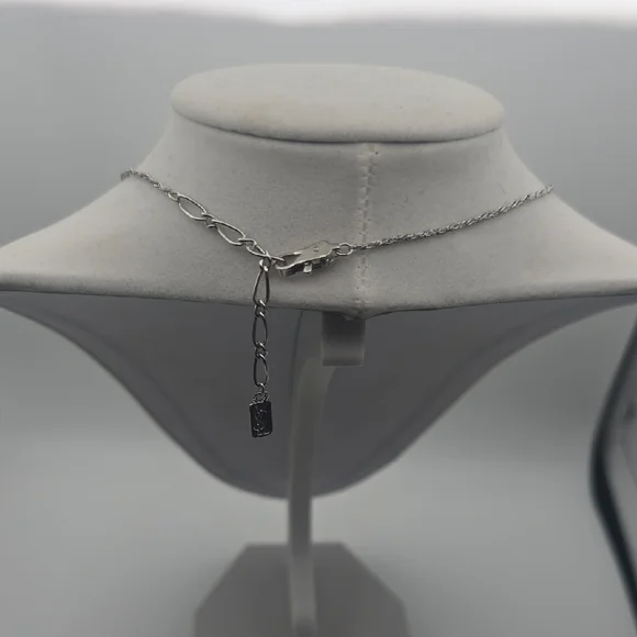 Yves Saint Laurent Elegant Circle Rhinestone Silver Rope Necklace (NWOT)🩶🤍🩶 - Picture 8 of 9